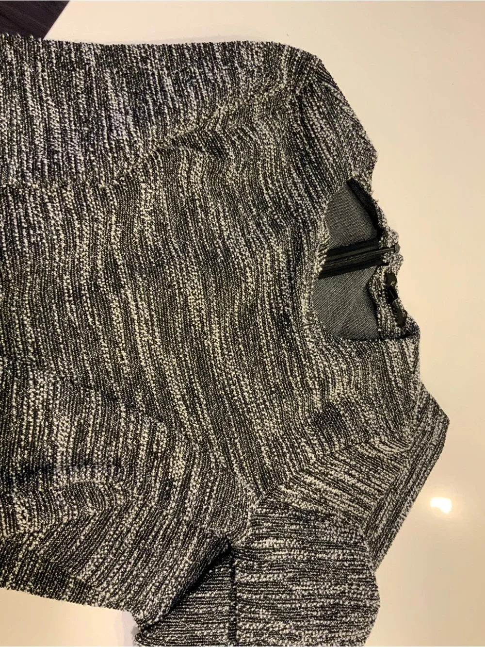Banana Republic Black & White Knit Short Sleeve Dress
